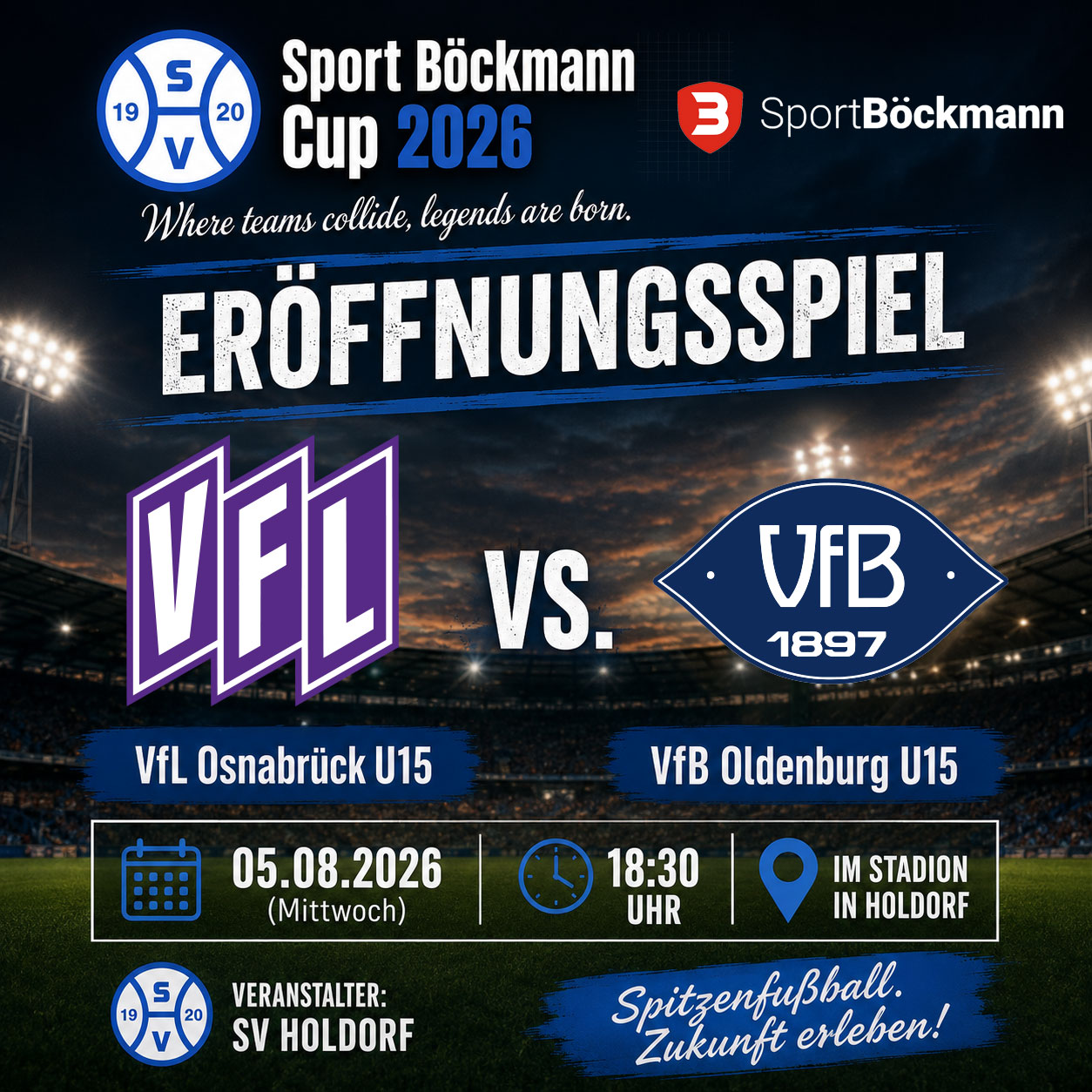 Sport Böckmann Cup 2026 – Das Eröffnungsspiel steht fest