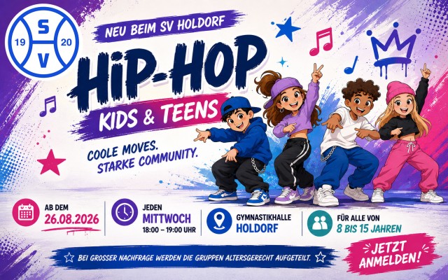 Neuer Hip-Hop-Kurs beim SV Holdorf startet am 26. August