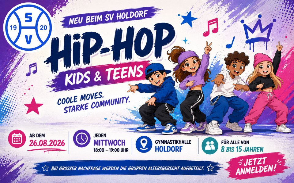 Neuer Hip-Hop-Kurs beim SV Holdorf startet am 26. August