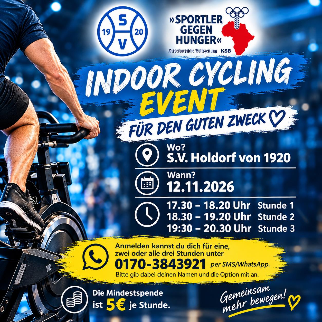 Indoor Cycling Event für den guten Zweck