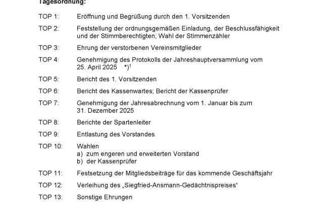Mitgliederversammlung 2026